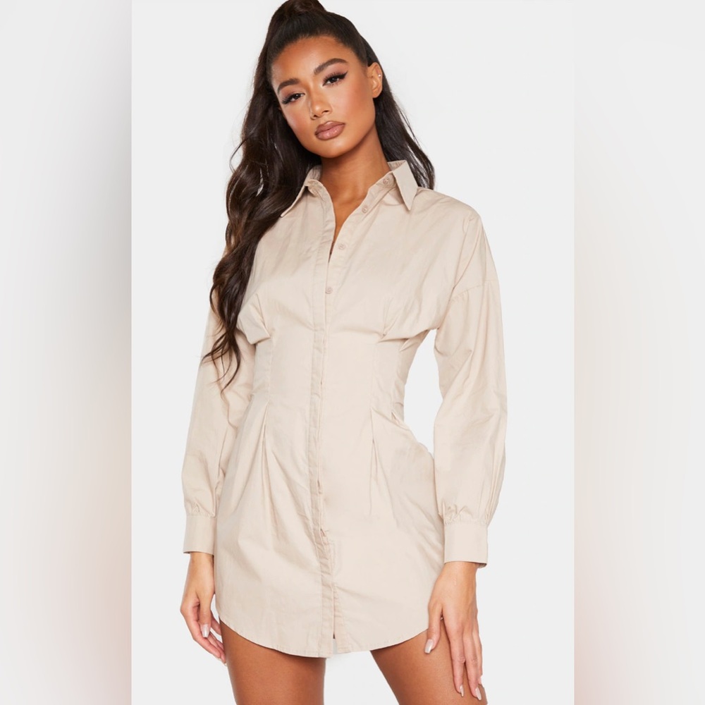 PRETTY LITTLE THING MINI SHIRT DRESS SIZE 12